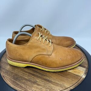 Walk Over Men's 10 Shoes Leather Tan Beige Brown Dress Casual Derby Oxford